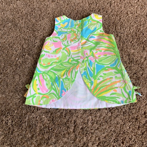 Lilly  Pulitzer Floral Baby Girl Sleeveless Shift Dress 12-18m No Bloomers - Picture 8 of 12